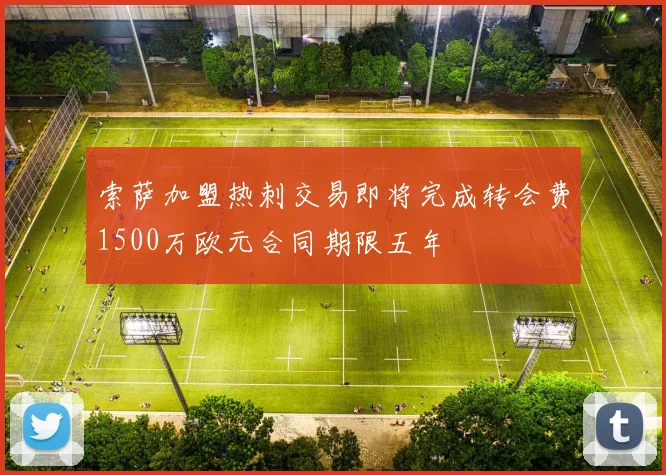 索萨加盟热刺交易即将完成转会费1500万欧元合同期限五年